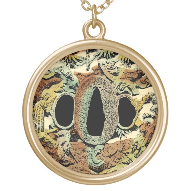 Gilded Asian Medallion by Vision Studio Gold Plated Necklace (Front)