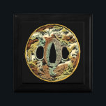 Gilded Asian Medallion by Vision Studio Jewelry Box<br><div class="desc">Unique print of a gilded Asian medallion by Vision Studio. A rainbow of autumnal colors stroke the eye,  giving the medallion a warm feel against the black background. Get your copy today!</div>