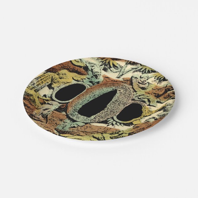 Gilded Asian Medallion by Vision Studio Paper Plates (Angled)