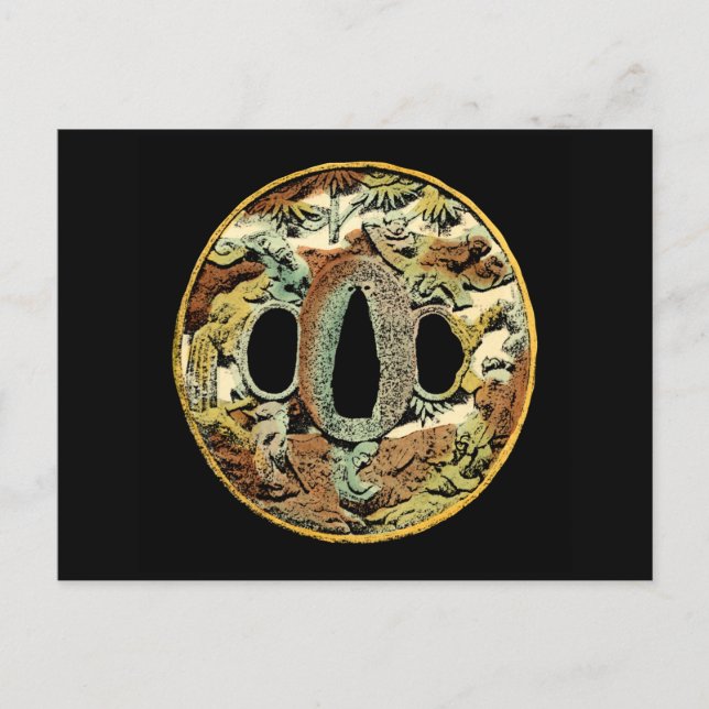 Gilded Asian Medallion by Vision Studio Postcard (Front)