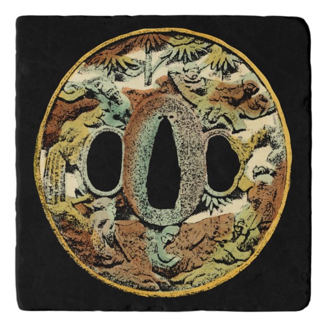 Gilded Asian Medallion by Vision Studio Trivet (Front)