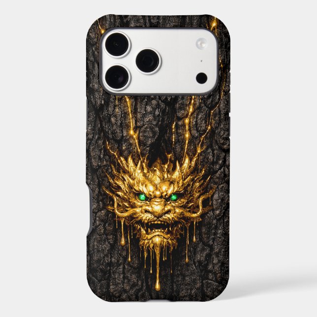 Gilded Bark Liquid Gold Dragon Case-Mate iPhone Case (Back)
