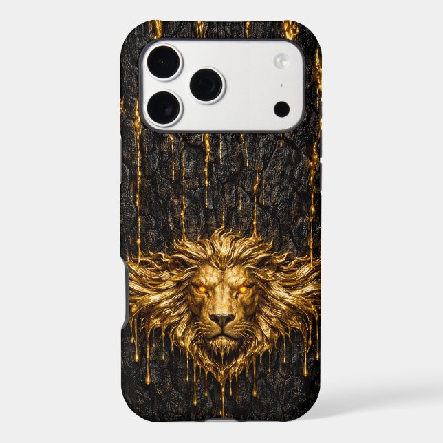 Gilded Bark Liquid Gold Lion Case-Mate iPhone Case (Back)