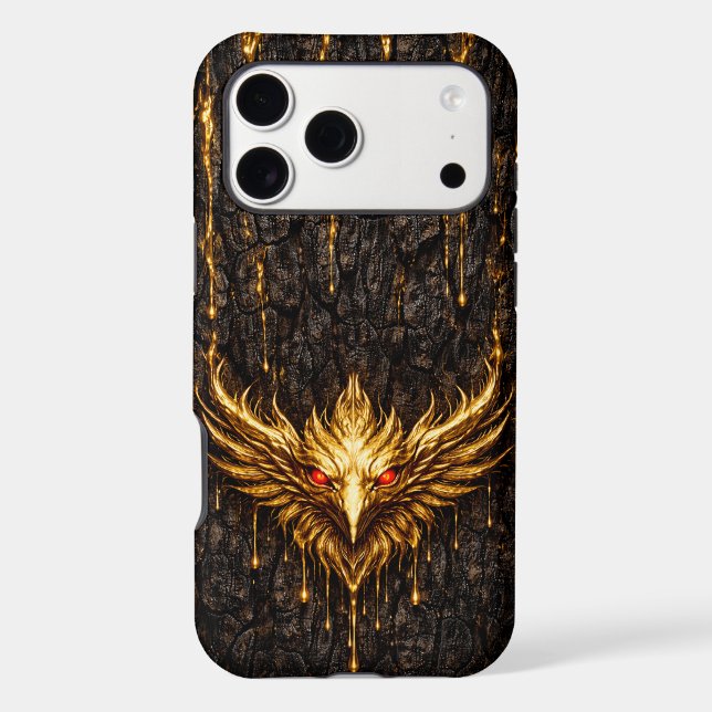 Gilded Bark Liquid Gold Phoenix Case-Mate iPhone Case (Back)