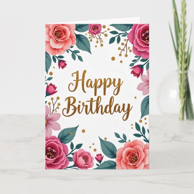 Gilded Birthday Card (Front)