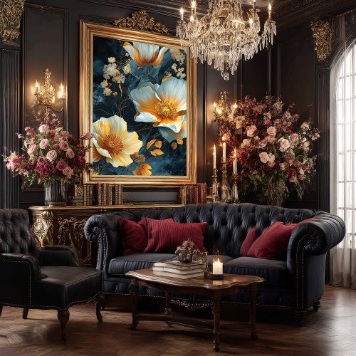  Gilded Bloom Ascent Pattern Poster