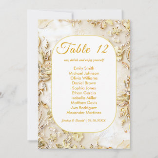 Gilded Bloom Classic Wedding Seating Card