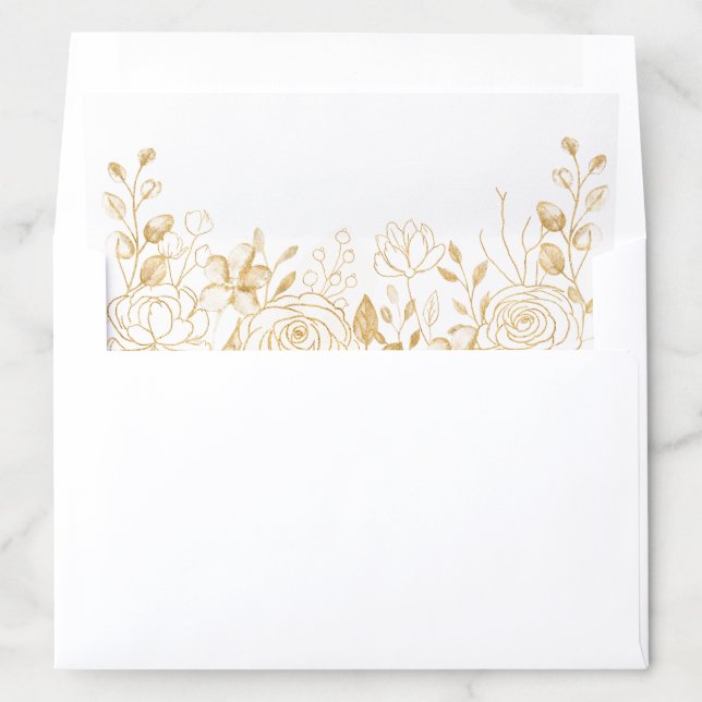 GILDED Blooms Envelope Liner (In Envelope)