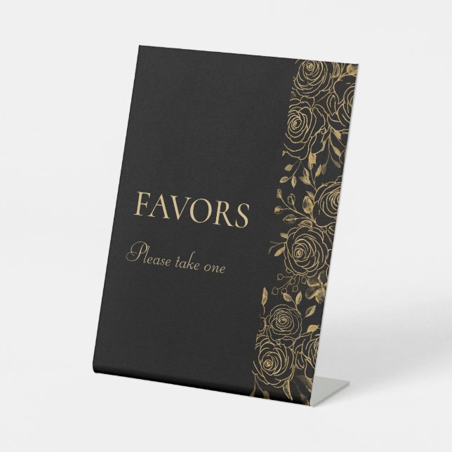 GILDED Blooms Favors Sign (Front)
