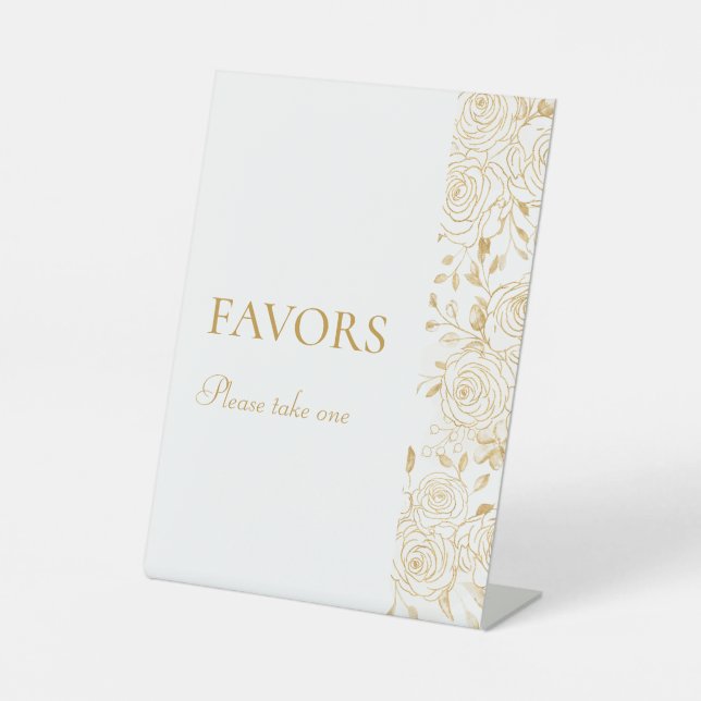 GILDED Blooms Favors Sign (Front)