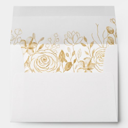 GILDED Blooms Label Envelope