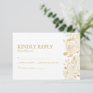 GILDED Blooms RSVP Card
