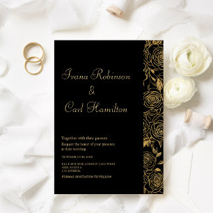 GILDED Blooms Wedding Invitation