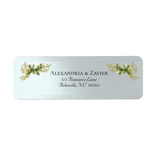 Gilded Botanical Address Labels - Gold