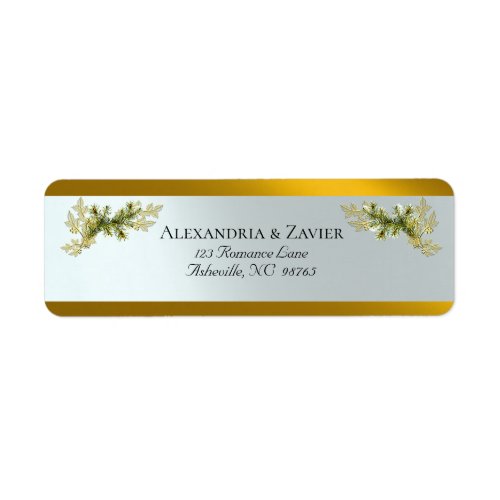 Gilded Botanical Address Labels - Gold