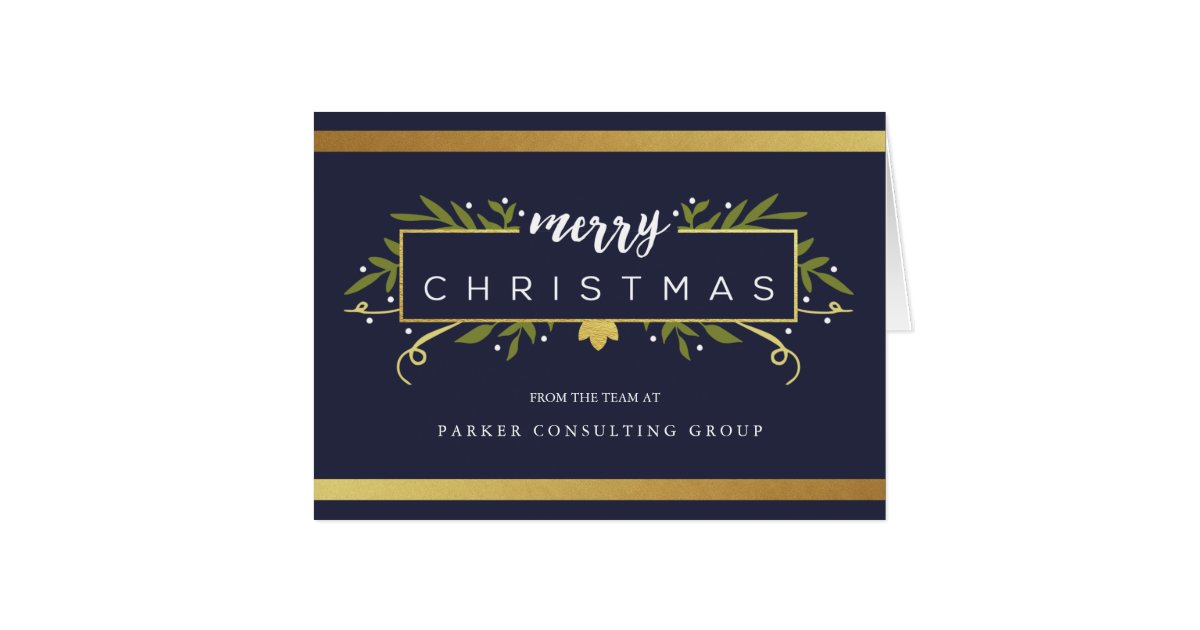 Gilded Christmas Corporate Card | Zazzle.com