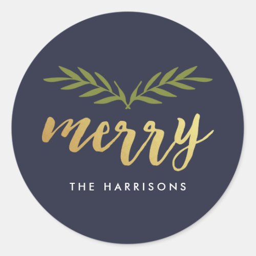 Gilded Christmas Personalized Stickers