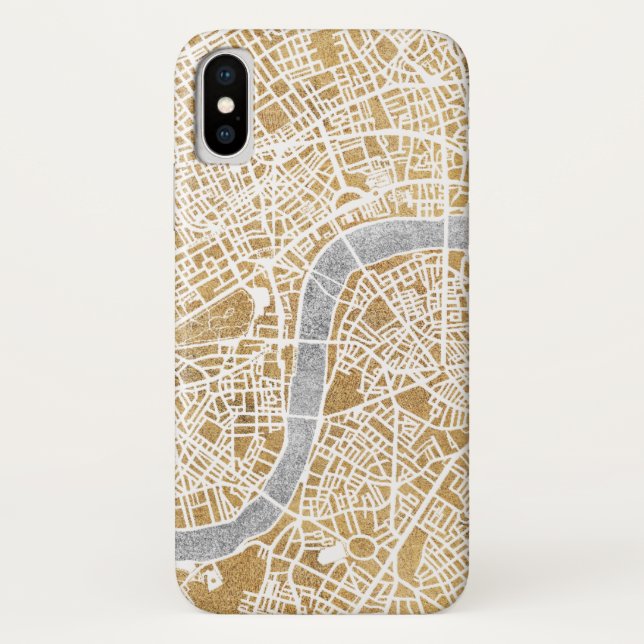 Gilded City Map Of London Case-Mate iPhone Case (Back)