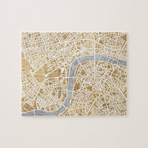 Gilded City Map Of London Jigsaw Puzzle