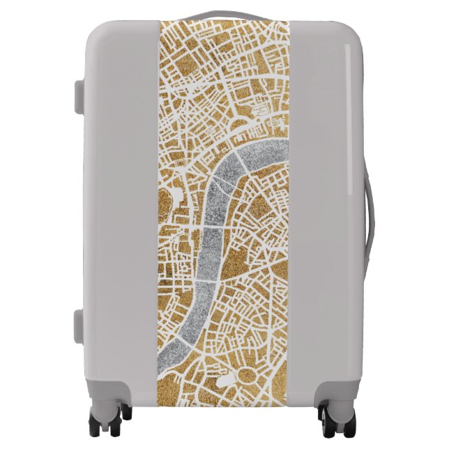 Gilded City Map Of London Luggage (Front)