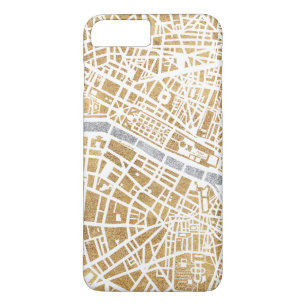 Gilded City Map Of Paris iPhone 8 Plus/7 Plus Case