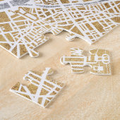 Gilded City Map Of Paris Jigsaw Puzzle Zazzle