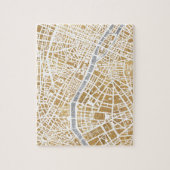 Gilded City Map Of Paris Jigsaw Puzzle Zazzle