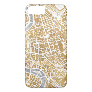 Gilded City Map Of Rome iPhone 8 Plus/7 Plus Case