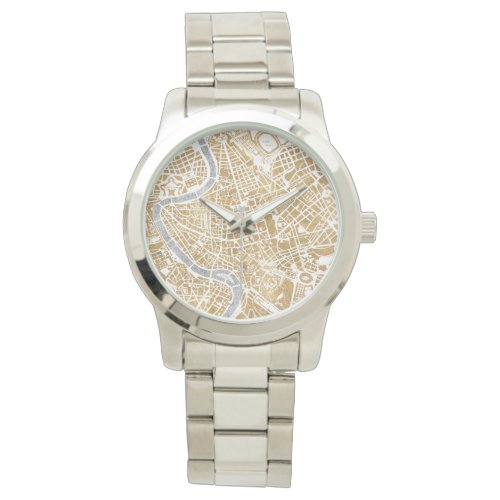 Gilded City Map Of Rome Watch