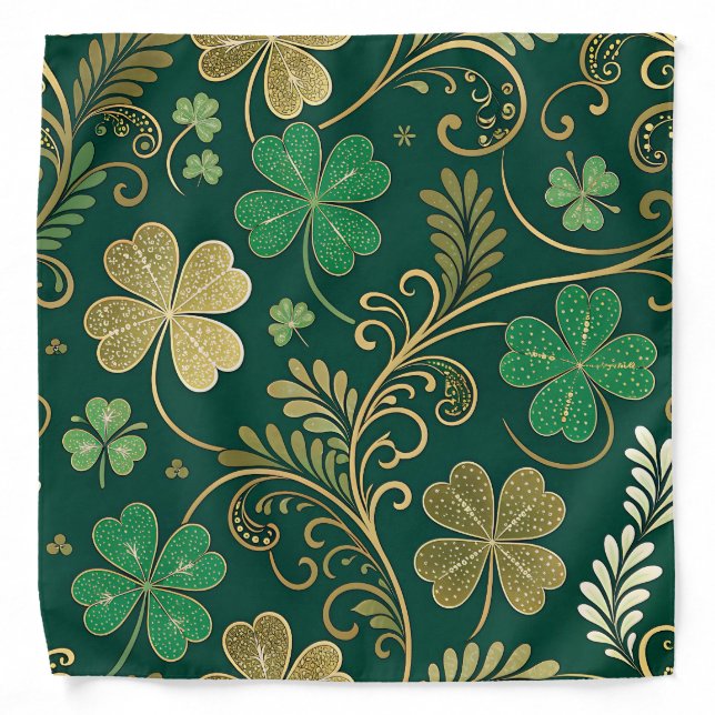 Gilded Clover Flourish Bandana (Front)