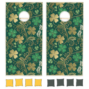 Gilded Clover Flourish Cornhole Set