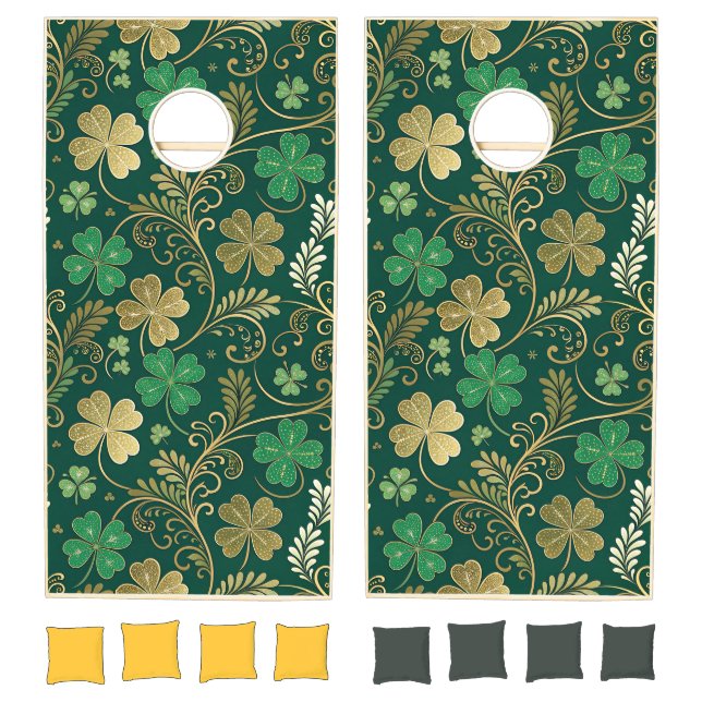 Gilded Clover Flourish Cornhole Set (Set)