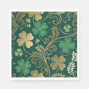 Gilded Clover Flourish Napkins