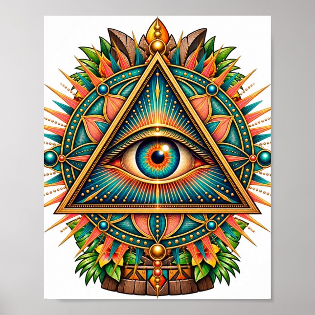 Gilded Compass Eye Poster (Front)
