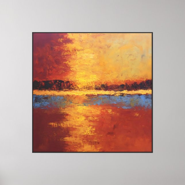 Gilded Divide at Dusk Canvas Print (Front)