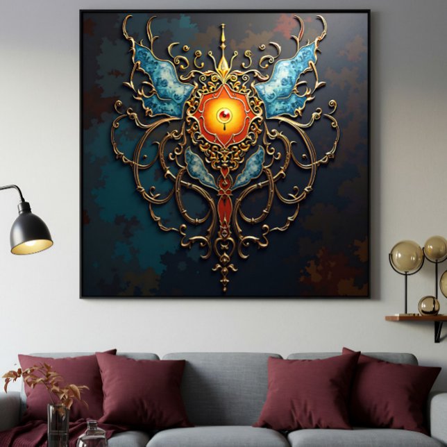 Gilded Dragon Heart Canvas Print (Creator Uploaded)