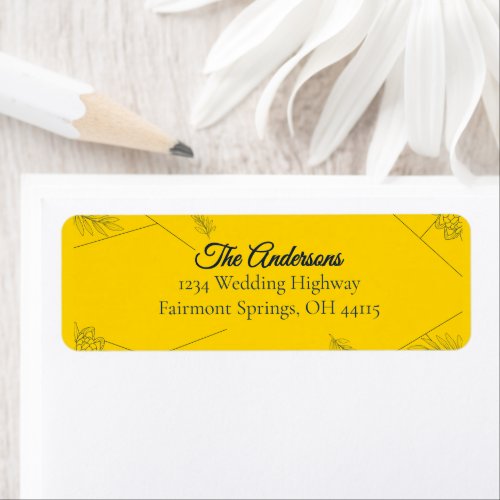 Gilded Elegance Return Address Label