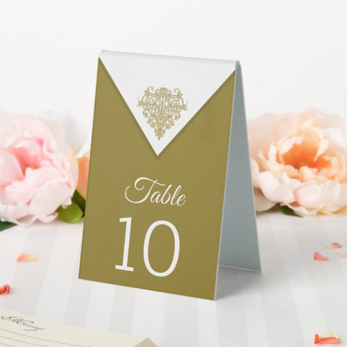 Gilded Elegance  Table Tent Sign
