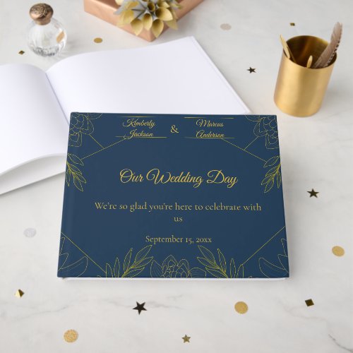 Gilded Elegance Wedding Guest Book