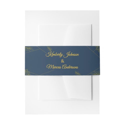 Gilded Elegance Wedding Invitation Belly Band