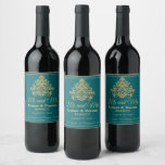 Gilded Elegance Wine Label<br><div class="desc">Stylish and elegant gold wine label great for weddings,  anniversary or New Years celebration.</div>
