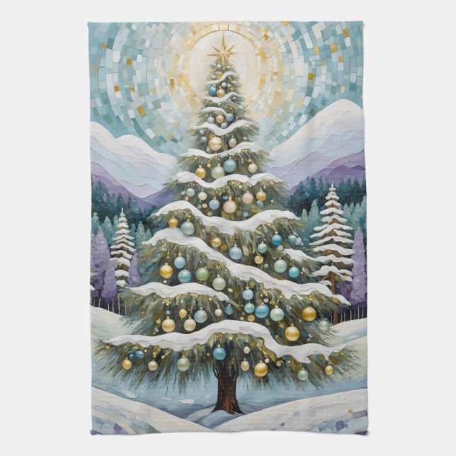 Gilded Evergreen Kitchen Towel (Vertical)