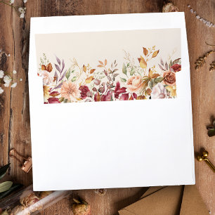 Gilded Fall Terracotta Floral Envelope Liner