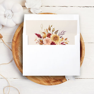 Gilded Fall Terracotta Floral Envelope Liner