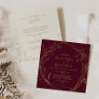Gilded Floral | Burgundy & Gold All In One Wedding Invitation
