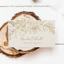 Gilded Floral | Cream and Gold Business Card