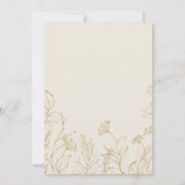 Gilded Floral | Cream and Gold The Wedding Of Invitation (Back)