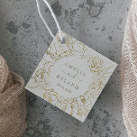Gilded Floral | Cream and Gold Wedding Favor Tags<br><div class="desc">These gilded floral cream and gold wedding favor tags are perfect for an elegant wedding. The modern boho design features a whimsical arrangement of faux gold foil hand drawn flowers,  leaves and botanicals on a cream background.</div>
