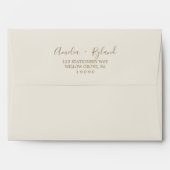 Gilded Floral | Cream and Gold Wedding Invitation Envelope | Zazzle