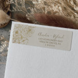 Gilded Floral | Cream & Gold Return Address Label<br><div class="desc">These gilded floral cream and gold return address labels are perfect for an elegant wedding. The modern boho design features a whimsical arrangement of faux gold foil hand drawn flowers, leaves and botanicals on a cream background. These labels can be used for a wedding, bridal shower, special event or any...</div>